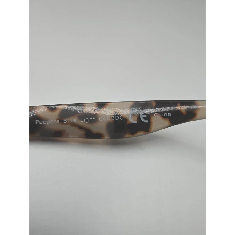 Peepers Grey Tortoise Blue Light Block Reading Glasses 2600 Clark +2.50 Academia